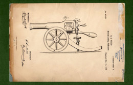 D-US CIVIL WAR ERA 1864 Patent N. US41631 REVOLVER CANNON ! Breech Loading Ordinance -Brevet -Brevetto - Historical Documents