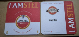 AMSTEL HISTORIC SET BRAZIL BREWERY  BEER  MATS - COASTERS #019 SIÃO BAR - Beer Mats