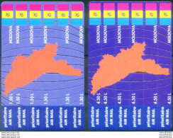 Carta Geografica. Tipo "carta Telefonica" 1994. - Moldavia