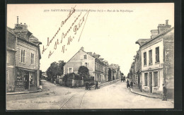 CPA Saint-Romain-de-Colbosc, Rue De La Republique  - Saint Romain De Colbosc