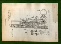 D-US Safety Appliance For Locomotive Engines Vintage Real Patent 1904 N.751234 - Historical Documents