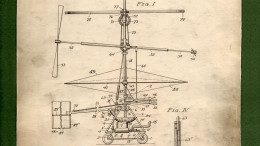 D-US Aeroplane Vintage Real Patent 1911 US989681 Brevet Avion, Brevetto Aereo - Documents Historiques