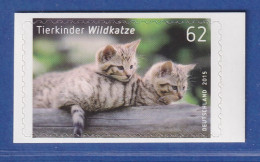 Bund 2015 Tiere Wildkatze 62Cent SELBSTKLEBEND Aus MH Mi-Nr. 3129 ** - Sonstige & Ohne Zuordnung