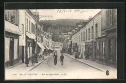 CPA Montivilliers, Rue De Montivilliers, Vue De La Rue  - Montivilliers