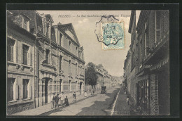 CPA Bolbec, La Rue Gambetta Et L`École Raoul-Fauquet  - Bolbec