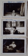 Photographie - Lot De Cinq Images De Famille Avec Bébé (10cm X 7cm). - Personnes Anonymes