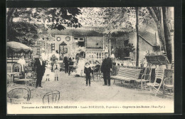 CPA Capvern-les-Bains, Terrasse De L`Hotel Beau-Séjour  - Andere & Zonder Classificatie