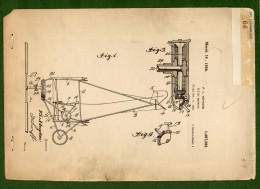 D-US Flying Machine 1924 Vintage Real Patent N. 1487383 - Historical Documents