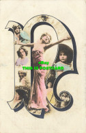 R603361 Letter N With Portraits Of Women. Lychnogravure. Multi View - Wereld