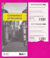 Argentina. Buenos Aires- Ticket + Brochure Cementery Of Recoleta. Tichet Dated 1.September.2023 - Eintrittskarten