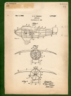 D-US  Aeroplane Vintage Real Patent 1930 N.US1777557 Brevet Avion, Brevetto Aeroplano - Historische Documenten