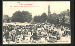 CPA Tarbes, Place Margadieu Pendant Le Marché  - Tarbes