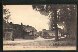 CPA Vieux-Moulin, Entrée Du Village Et Route De Rethondes  - Rethondes