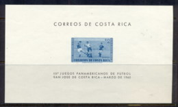 Costa Rica 1960 Pan American Soccer MS MUH - Costa Rica