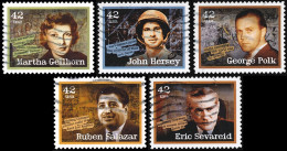 Etats-Unis / United States (Scott No.4248-52 - American Journalists) (o) Set Of 5 - Oblitérés