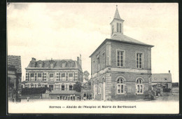 CPA Hermes, Abside De L`Hospice Et Mairie De Berthecourt  - Autres & Non Classés