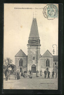 CPA Estrées-Saint-Denis, Place De L`Eglise  - Other & Unclassified