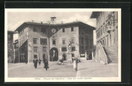 Cartolina Pisa, Piazza Dei Cavalieri - Casa Del Conte Ugolino  - Pisa