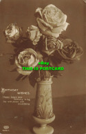 R603480 Birthday Wishes. Roses In Vase. E. A. Schwerdtfeger. 1913 - Mundo