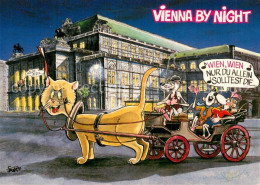 73755221 Wien Bei Nacht Karikatur Wien - Autres & Non Classés