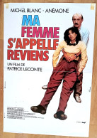 Affiche Ciné MA FEMME S'APPELLE REVIENS Michel Blanc P Leconte 40X60 1981 Anémone - Affiches & Posters