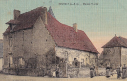 Boursay (41 Loir Et Cher) Maison Vielle - édit. Louvencourt Carte Toilée Colorisée - Autres & Non Classés