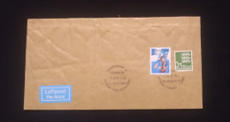 C) 1987, DENMARK, INTERNAL AIR MAIL ENVELOPE WITH DOUBLE STAMP, XF - Danemark