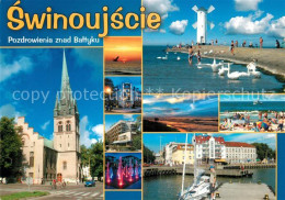 73597764 Swinoujscie Swinemuende Kirche Wasserspiele Strand Windmuehle Hafen Swi - Pologne