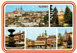 73597759 Klatovy Stadtpanorama Innenstadt Brunnen Marktplatz Klatovy - Tschechische Republik