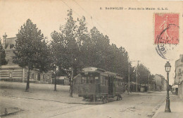 93 BAGNOLET. Tramway électrique Place De La Mairie Vers 1908... - Bagnolet