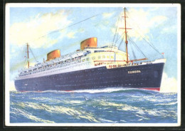 Künstler-AK Passagierschiff Europa Des Norddeutscher Lloyd Bremen  - Steamers