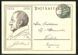 AK Goethe, 1832 - 1932, Ganzsache  - Schriftsteller