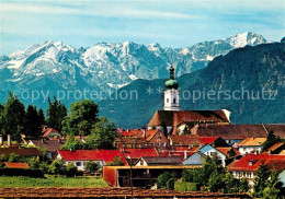 73596850 Murnau Staffelsee Mit Kirche Und Zugspitzgruppe Murnau Staffelsee - Other & Unclassified