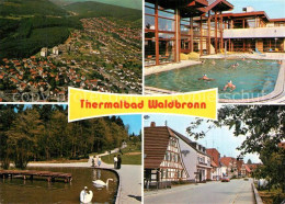 73596845 Waldbronn Albtal Fliegeraufnahme Thermalbad Aussenbecken Strassenpartie - Other & Unclassified