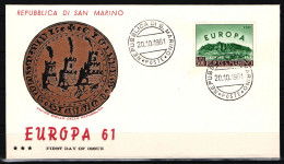 San Marino 700 Gestempelt Ersttagsbrief FDC Cept 1961 #JS303 - Andere & Zonder Classificatie