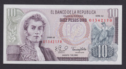 Banknoten Geldscheine Kolumbien 10 Pesos Kassenfrisch - Autres & Non Classés