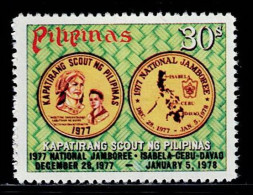 FIL-19- PHILIPPINES - 1977 - MNH -SCOUTS- NATIONAL JAMBOREE - Philippinen