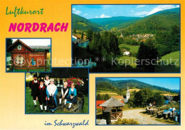 73596737 Nordrach Keramik Holzschnitzerei Tafel Panorama Folkloregruppe Pavillon - Autres & Non Classés