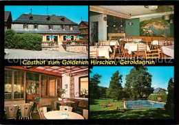 73596652 Geroldsgruen Gasthof Zum Goldenen Hirschen Gaststube Schwimmbad Gerolds - Sonstige & Ohne Zuordnung