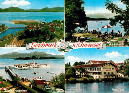 73596631 Seebruck Chiemsee Badestrand Fraueninsel Hotel Post Seebruck Chiemsee - Sonstige & Ohne Zuordnung