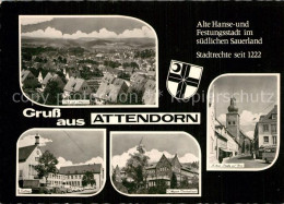 73596431 Attendorn Stadtpanorama Rathaus Collegium Bernhardinum Koelner Strasse  - Attendorn