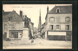 CPA Pithiviers, Rue De La Couronnen, Cafe De La Porte D`Orleans  - Pithiviers