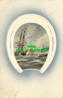 R604307 Rough Sea. Ships. Meissner And Buch. Irish Serie. Gluck Und Segen. Serie - Monde