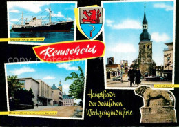 73596255 Remscheid Patronatsschiff Stadttheater Rathaus Stadtkirche Loewenstatue - Remscheid