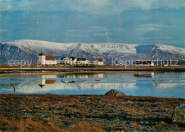 73596117 Gardabaer Bessastadir Residence Of The President Of Iceland Mount Esja  - Island