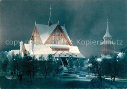 73595974 Kiruna Kyrkan Kirche Nachtaufnahme Im Winter Kiruna - Sweden