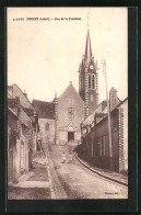 CPA Douchy, Rue De La Fontaine, L'Eglise  - Other & Unclassified