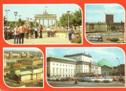 Germany Berlin – Hauptstadt Der DDR. Different Views. Illustrated View Posted Postcard - Porta Di Brandeburgo