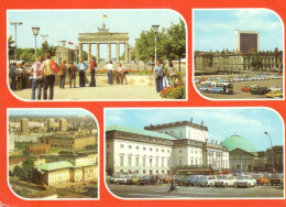 Germany Berlin – Hauptstadt Der DDR. Different Views. Illustrated View Posted Postcard - Porte De Brandebourg