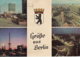 Germany Grusse Aus Berlin. Different Views. Illustrated View Posted Postcard - Autres & Non Classés